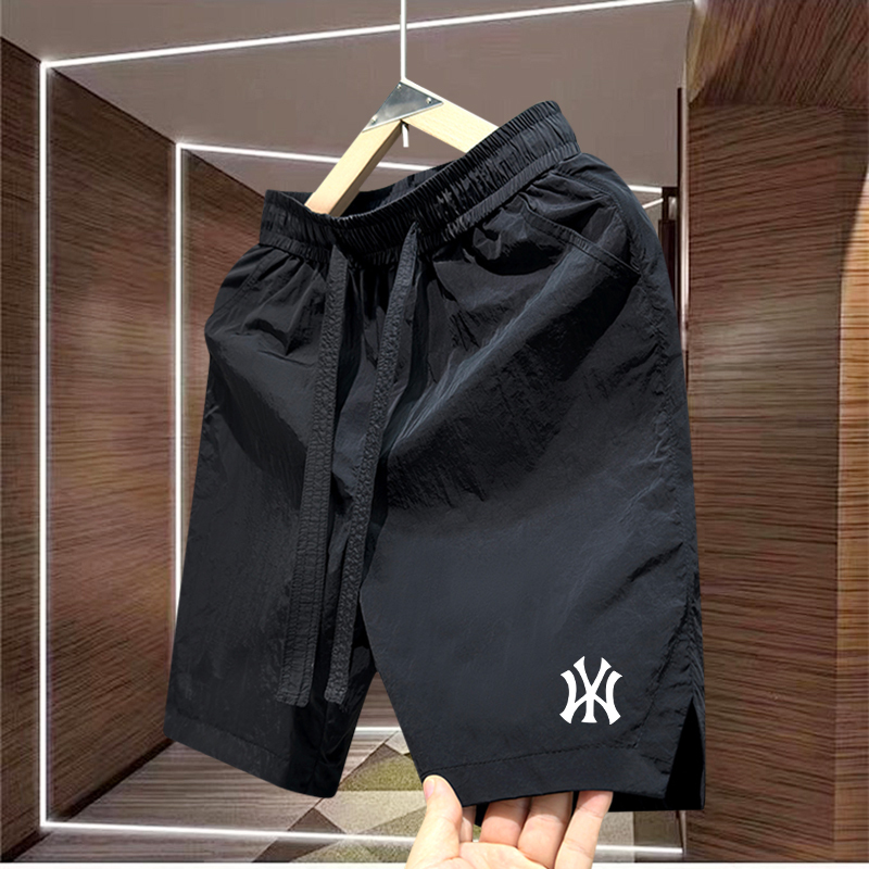 Summer New Quick-Drying Men's Shorts Embroidered Men's Five-Point Shorts ins American Style Mid-Length Pants Couple Beach Pants Casual