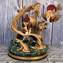 Fire and shadow ninja GK sand storm I love Luo Shouls shield One tail end of hand Office limited statue model perimeter birthday present