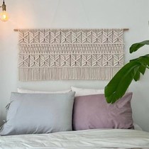 Fairy tale) Nordic bohemian style hand-woven solid color tapestry ins bedroom living room bedside B&B soft decoration