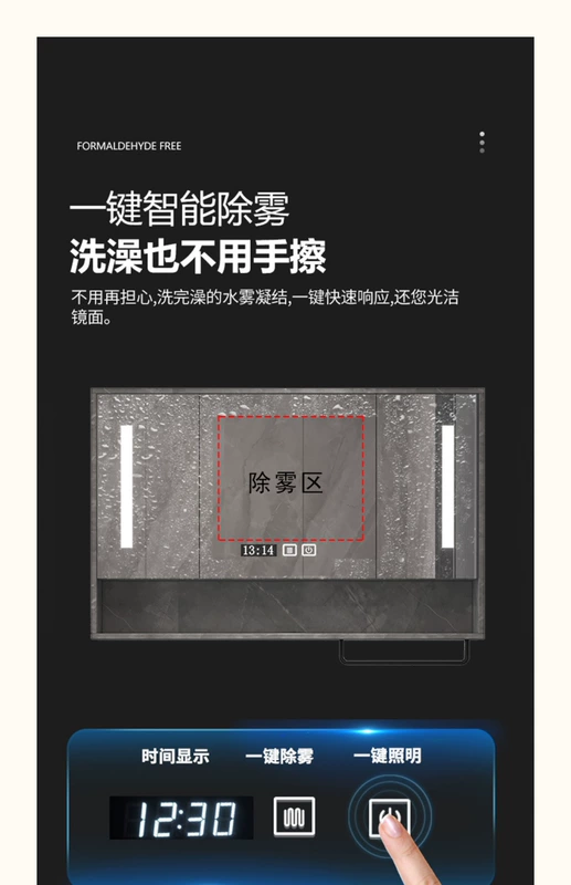 gương kính trang trí Ánh sáng sang trọng đá phiến tủ phòng tắm kết hợp gỗ rắn phòng tắm tối giản hiện đại chậu rửa chậu rửa tủ đặt guong nha tam