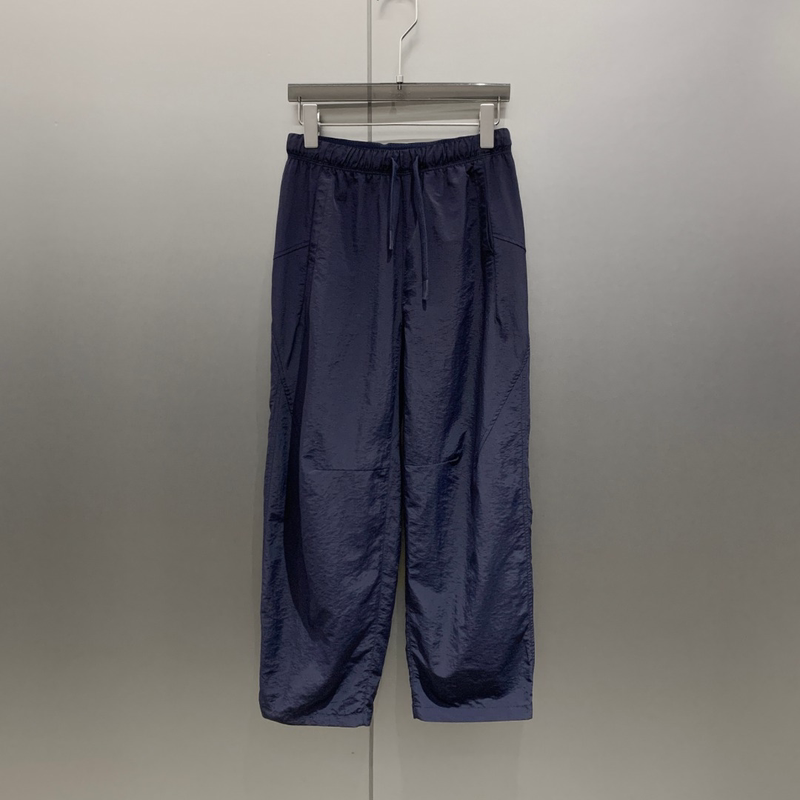 【Relaxing Pants】Summer Thin Elastic Waist Patchwork Drawstring Women's Nine-Point Wide-Leg Casual Pants K5120