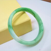 Imitation glass bracelet, imitation jade flat bracelet, 2 yuan store style popular jewelry, imitation agate fashion jewelry