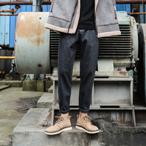 LMTNZD2021 autumn new denim pants men Man simple three-dimensional tailoring street slim tide straight pants
