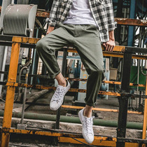 LMTNZD overalls Mens autumn loose straight ins tide all-match pants Japanese tide Pai Gow casual pants