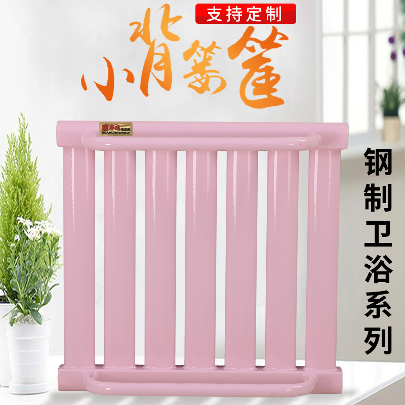 Horizontal powder room radiator Household copper and aluminum composite heater Small bamboo basket Steel surface mounted wall-mounted radiator