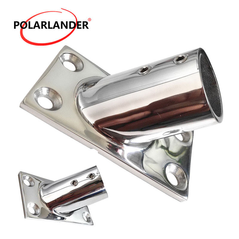 1 piece of stainless steel ship accessories Marine round base armrest accessories suitable for 60 degrees square bottom Tube seats 22 mm 7 8