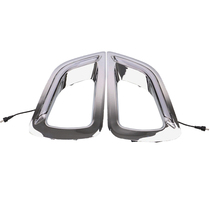 2 (left and right) for nissan navara np300 2016 daytime running lights silver plated white light to yellow light