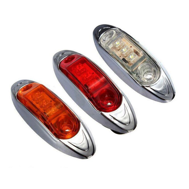 1 10-30V 3LED Eating Fish Side Light Truck Side Lights LED Truck Signal Light Warning Side Lights 3LED