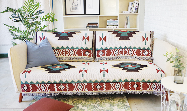 Đơn giản hiện đại chống bụi bảo vệ bìa sofa bìa mô hình hình học dòng chăn đầy đủ tay vịn ghế sofa khăn sofa đôi áo quạt