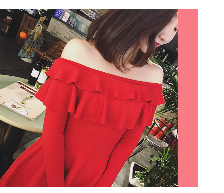 AM Sauce Ma home 2018 thu đông gia đình trang bị lưới đỏ in váy đan công chúa đầm mẹ váy trẻ em
