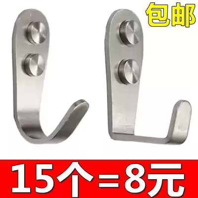 Stainless steel hook single hook Kitchen bathroom powder room wall hanging Single towel hook thickened coat hook Hanging hook