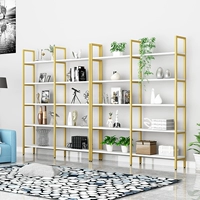 Nordic Office Iron Art Rack размещает многослойные книжные полки перегородка гостиная приземление косметических полков.