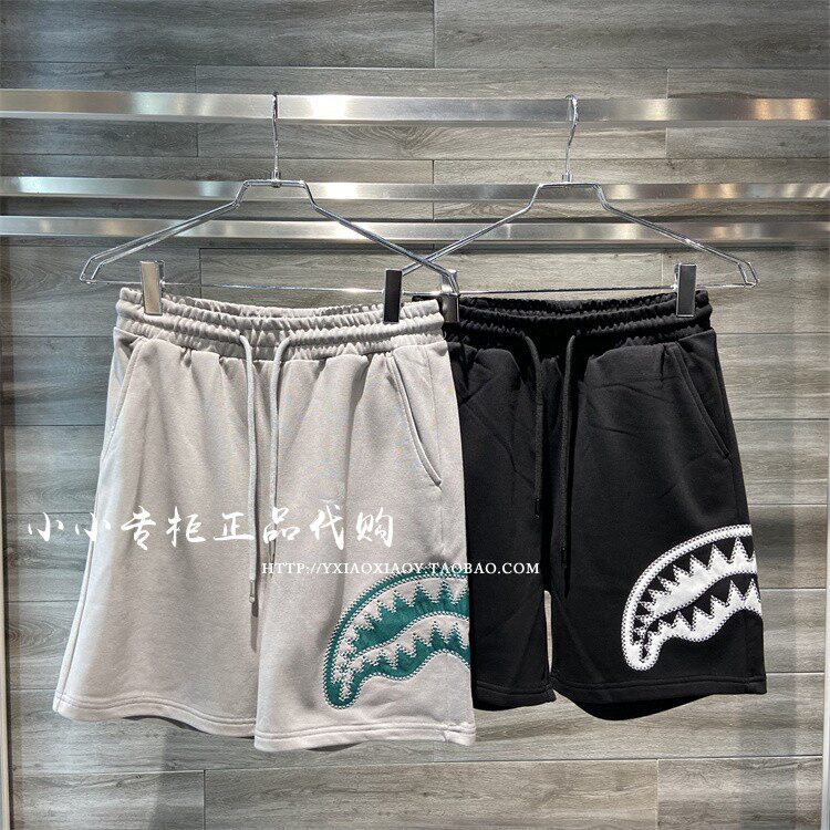 SprayGround Shark Counter подлинные 24 летние мужские и женские модные трикотажные шорты с вышивкой W1021905 Изображение 1