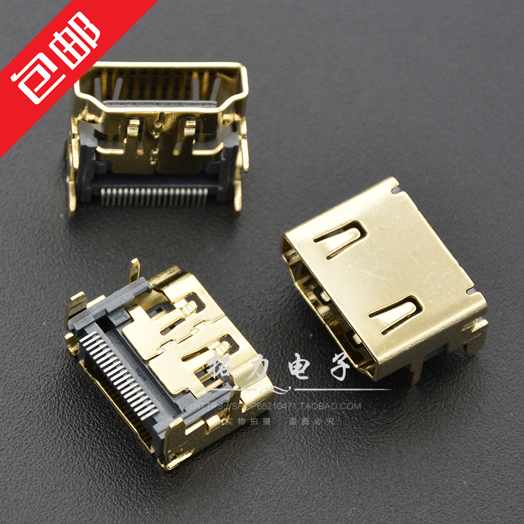 HDMI Patch Socket 19P High-Definition Transmission Socket Tv Computer Interface Gold-Plated High-Quality HDMI Female Socket