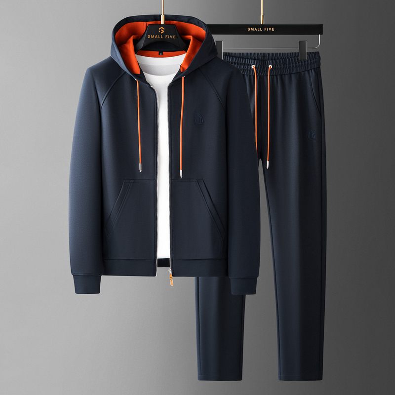 [Urban Outdoor] Double-Sided Color-Blocked Solona Cardigan Sweatshirt Two-Piece Set Men's Casual Hooded Sports Suit