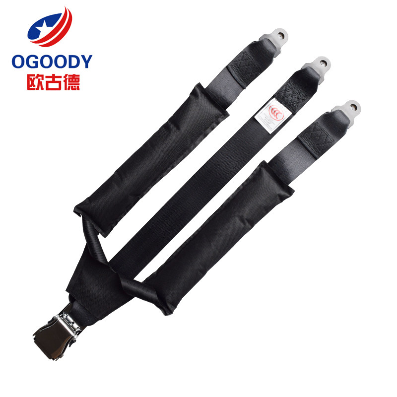 Y-shaped aircraft three-point seat belt