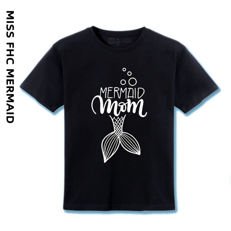 FHC new MERMAID ocean wind summer cotton mermaid multi-color sports short-sleeved vacation beach T-shirt female