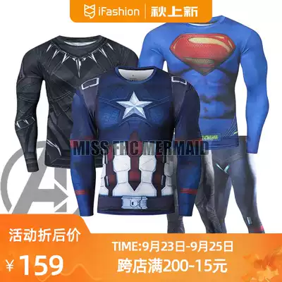 FHC new jellyfish coat sunscreen clothes Superman suit diving suit two piece long sleeve black panther tight surf quick dry