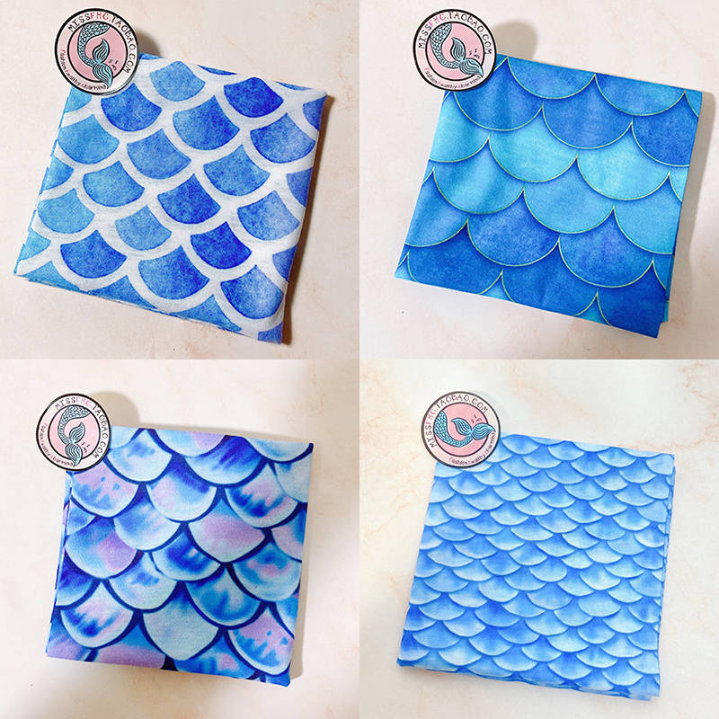 FHC Original Mermaid Blue Fish Scale Diving Multipurpose Outdoor Sports Magic Head Scarf Surf Sunscreen Hair Belt