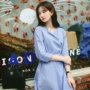 Milkcocoa Hàn Quốc mua cho phụ nữ 2019 hè mới sọc rộng bìa cổ áo JU30 - váy đầm váy ngắn