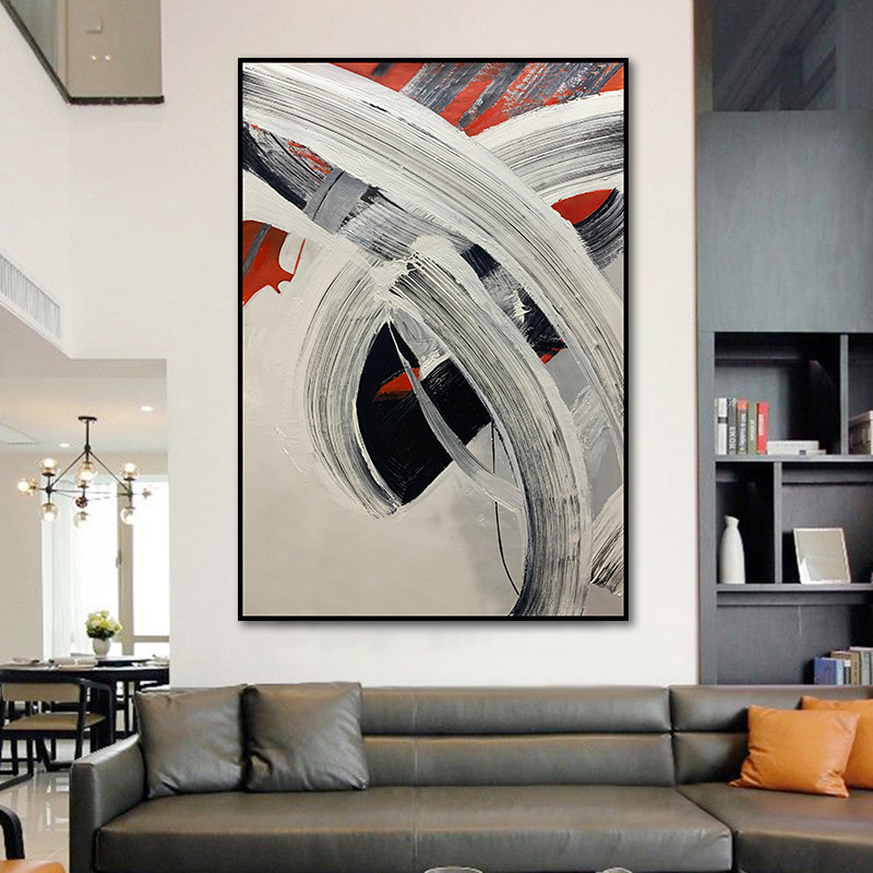 Nordic style handmade oil painting abstract living room sofa background wall painting corridor aisle porch decoration painting light luxury