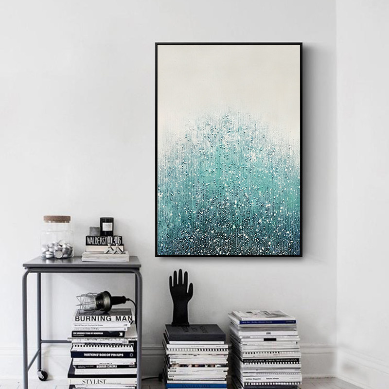 Light luxury porch decorative painting vertical version modern minimalist living room sofa background wall painting Nordic corridor end mural