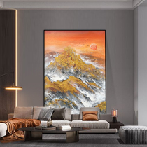 New Chinese style porch living room decorative painting vertical version light luxury sofa background wall painting corridor study office oil painting