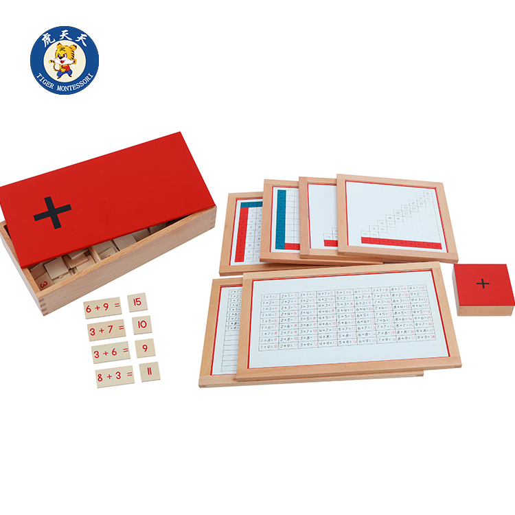 Tiger every day Montessori math teaching aids with frame addition group addition studio practice blank control table