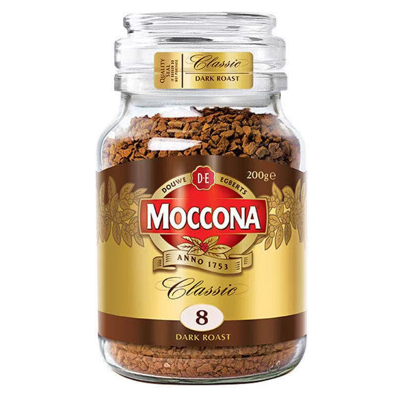 Dutch Moccona No. 8 Deep Roasted 200g Original Imported Pure Black Coffee Powder American Freeze-Dried Instant Coffee Dutch Moccona No. 8 Deep Roasted 200g Original Imported Pure Black Coffee Powder American Freeze-Dried Instant Coffee