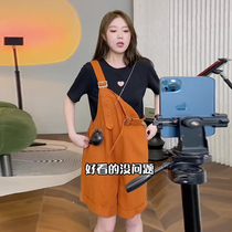 Irregular hollowed-out design short sleeve T-shirt loose harness skirt 2022 summer new big code woman dress micro fat mm suit