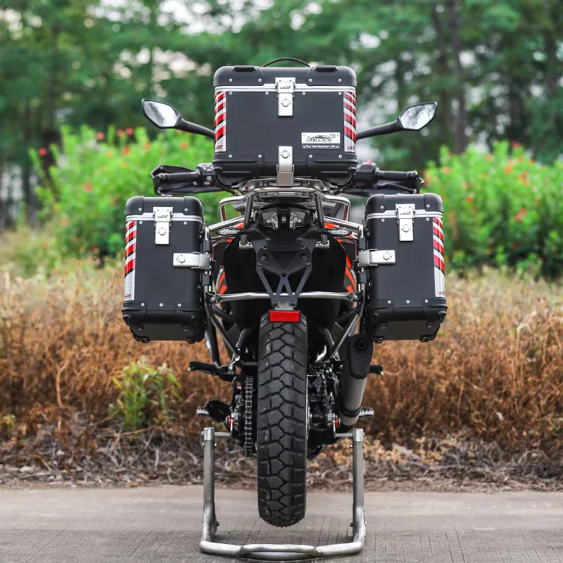 Редис подходит для KTM390ADLV трехбокового багажника мотоцикла, алюминиевый сплав, боковой багажник, карбас складной