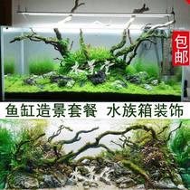 Cuckoo root build-view package plastic resin material water ethnic scenery scenery ice Yan source hardware special gold