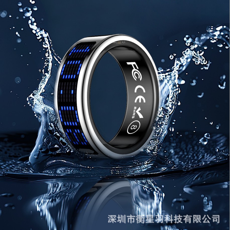 Cross-border new smart ring with display, touch page turning, pedometer, heart rate, blood oxygen, sleep and sports smart ring