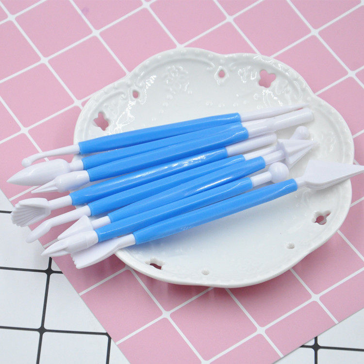 Clay color clay soft clay diy clay clay pottery clay knife Plastic 8-piece set Special effect embossing tool