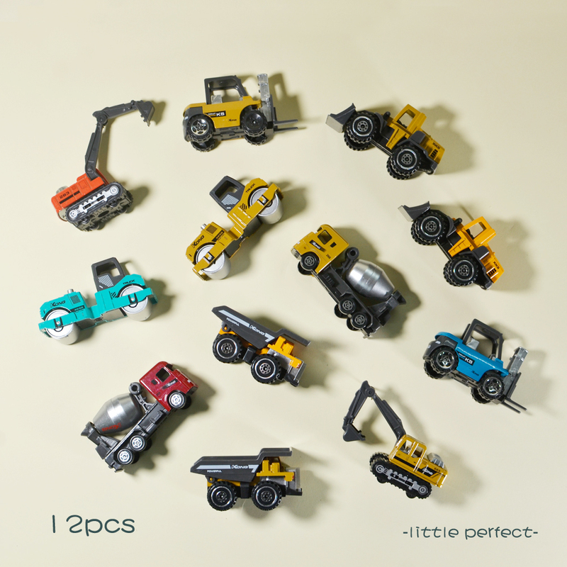 Mini Alloy Construction Vehicle Toy Set for Boys 2026 New Model Realistic Crash-Resistant Excavator Car Mixer Truck
