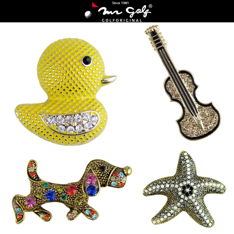 New imported exquisite golf mark Mark hat clip ball mark MR golf diamond MARK
