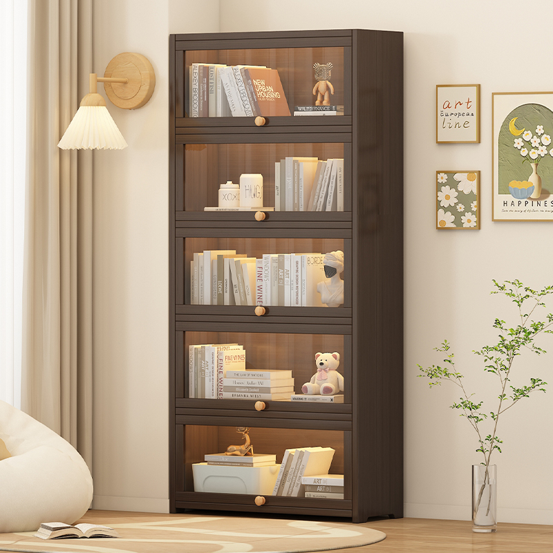 Economy log pine bookcase bookcase display cabinet