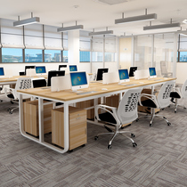 U-shaped staff screen office furniture simple modern office desk computer table and chair combination 2 4 6 people