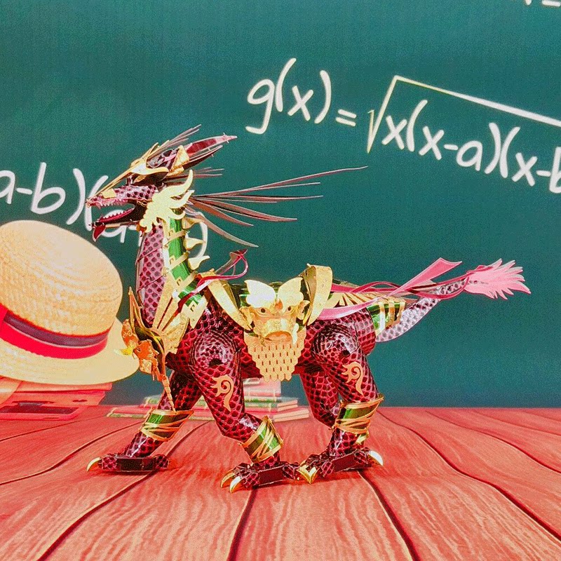 Puzzle cool auspicious beast unicorn three-dimensional creative ornaments metal handmade DIY assembly assembly puzzle cool model toys