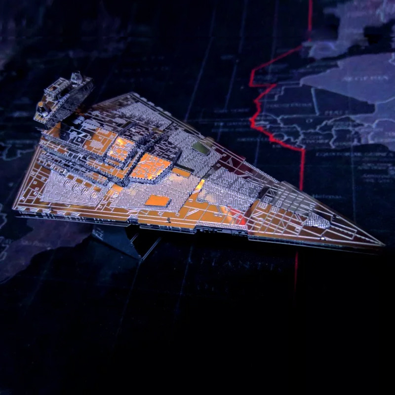 3D glue-free three-dimensional metal assembly stainless steel puzzle model star battle empire star destroyer manual robot