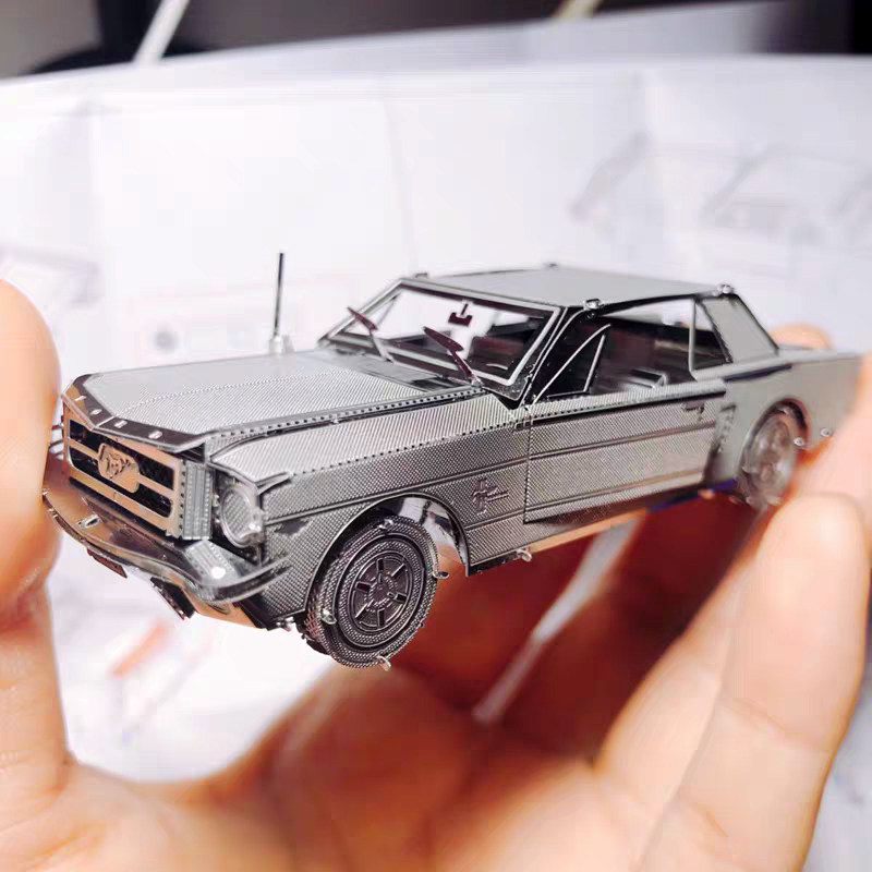 3D glue-free three-dimensional metal assembled stainless steel puzzle model sedan motor car series New York taxi taxi