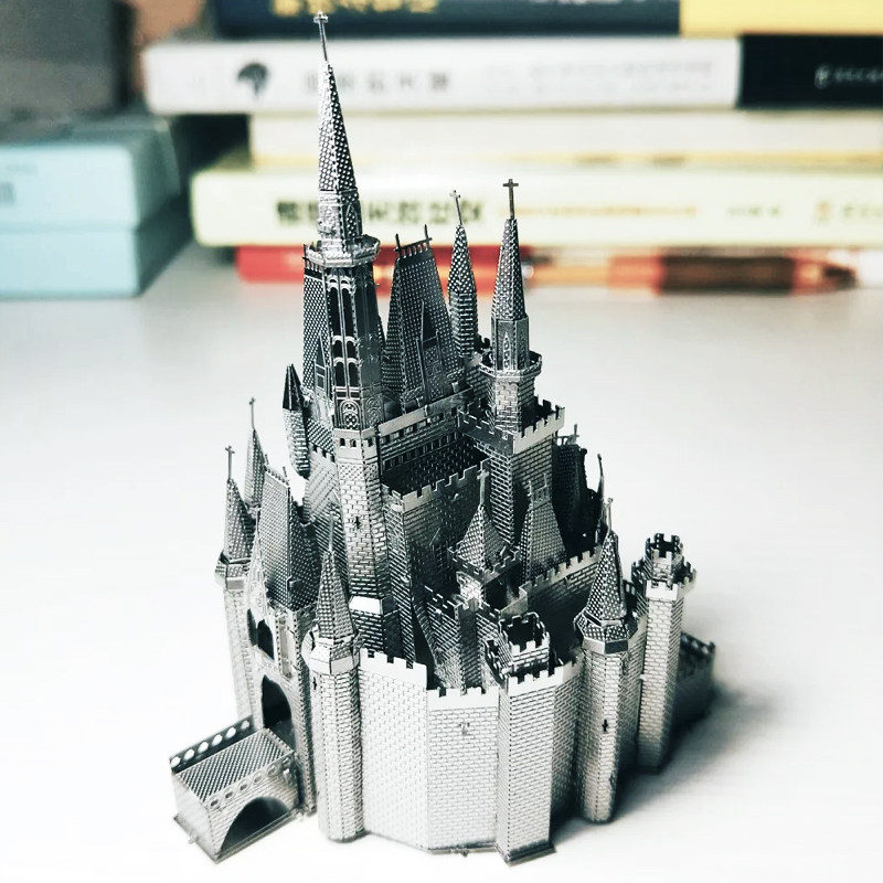 3D glue - free stereo metal assembly stainless steel puzzle amusement park Cinderella Castle Princess DIY piece