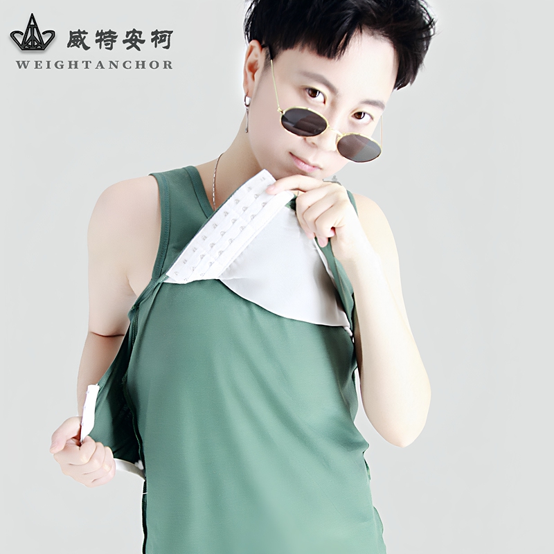 Chest-Reducing, Ultra-Flat, Long, Strapless Bra for Women, Makes Large Breasts Appear Smaller, Thin Cotton Sports Vest for Summer