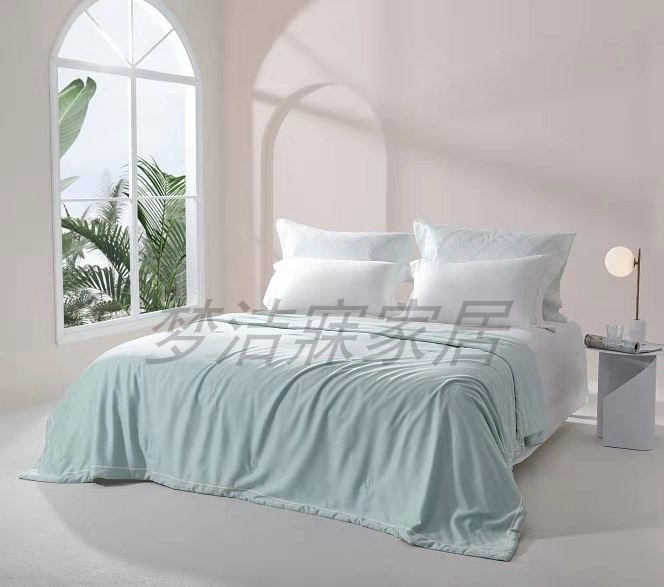 Mengjie Home Textile 2021 Summer Cool Air Conditioning Quilt Tencel Cotton Pure Mulberry Long Silk Washed Summer Quilt-Nordic Love 00116