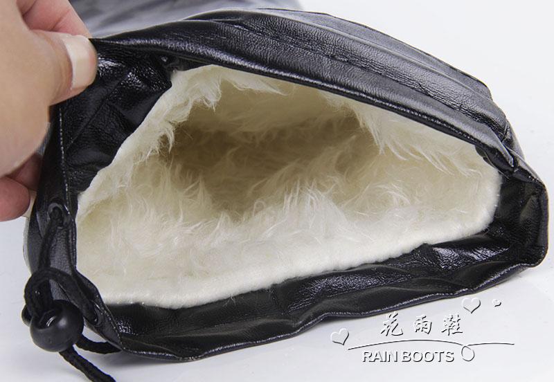 Mùa đông ấm áp mưa nam kéo ống cao cộng với nhung mưa ủng cộng với giày cao su cotton giày nước rửa xe giày không thấm nước giày câu cá ủng cao cổ