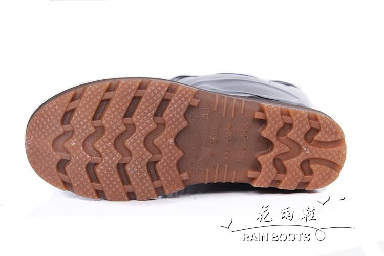 Mùa đông ấm áp mưa nam kéo ống cao cộng với nhung mưa ủng cộng với giày cao su cotton giày nước rửa xe giày không thấm nước giày câu cá ủng cao cổ