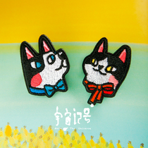 Cosmic mark Meow sauce Wang Sauce original design embroidery brooch set for boys and girls gifts