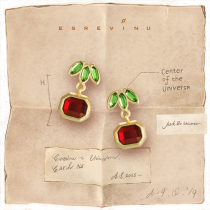 Cosmic tick The naturalist of dreams-berries gilded ear spikes ESREVINU Original design sweet and beautiful