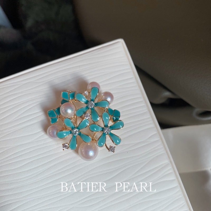 Bajia jewelry M home limited edition flower ocean Japanese akoya sea pearl brooch