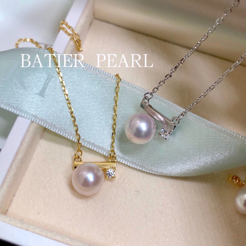 Ballet Stream Golden Years Ni Nitasak Identical Balance Series Japan Akoya Sea Pearl Ear Needle Necklace